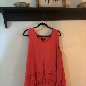 Alyx Orange Asymmetrical Sleeveless Blouse